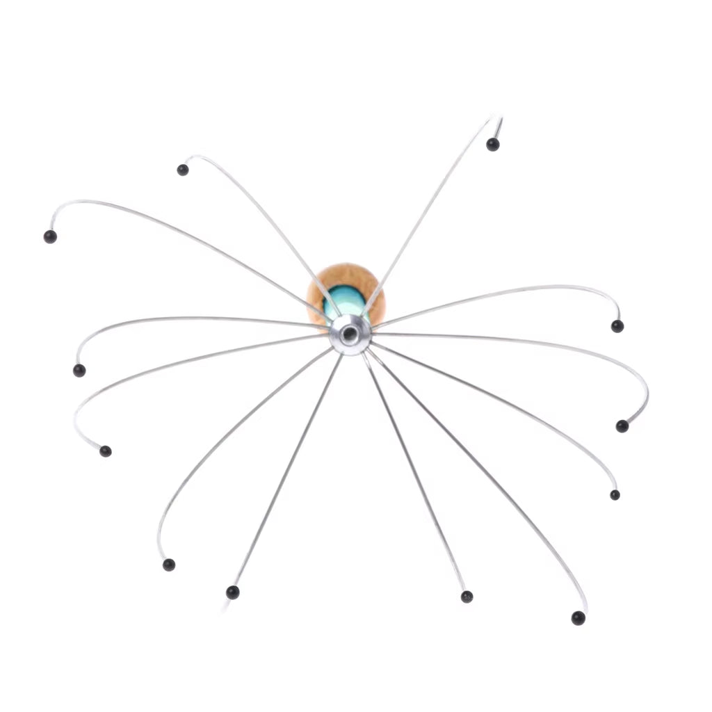 Lots of Head Neck Scalp Massager Massage Equipment Stress Relax with Wood Handle Easy to Use Practical and Durable Scalp Massage