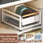 Under Sink Storage Rack Pull Out Cabinet Organizer Kitchen Sliding Drawer Storage Basket Handle Bowl Plate Rack Holder Shelves