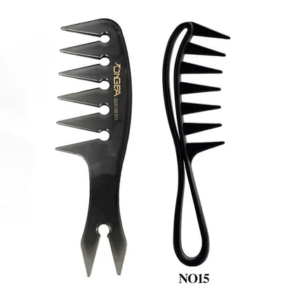 Wide Teeth Hairbrush Oil Fork Comb Men Hair Beard Trim Hairdressing Brush Afro Hairstyle Barber Styling Tools Salon Accessories