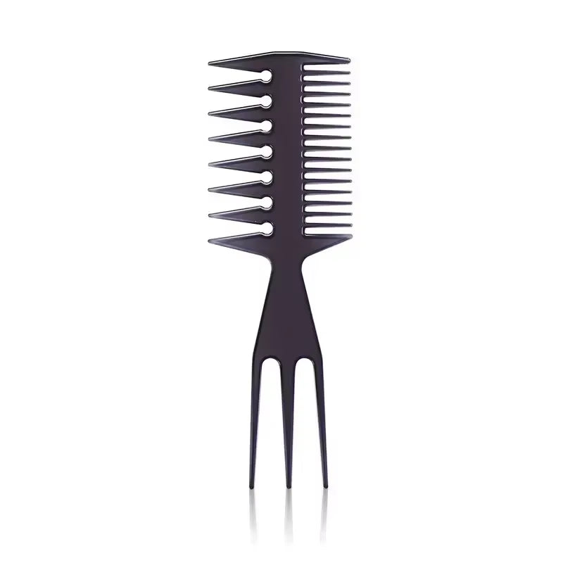 Wide Teeth Hairbrush Oil Fork Comb Men Hair Beard Trim Hairdressing Brush Afro Hairstyle Barber Styling Tools Salon Accessories