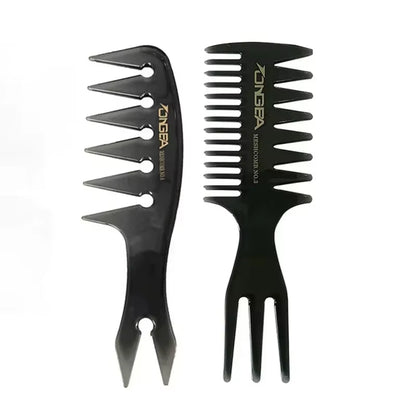 Wide Teeth Hairbrush Oil Fork Comb Men Hair Beard Trim Hairdressing Brush Afro Hairstyle Barber Styling Tools Salon Accessories