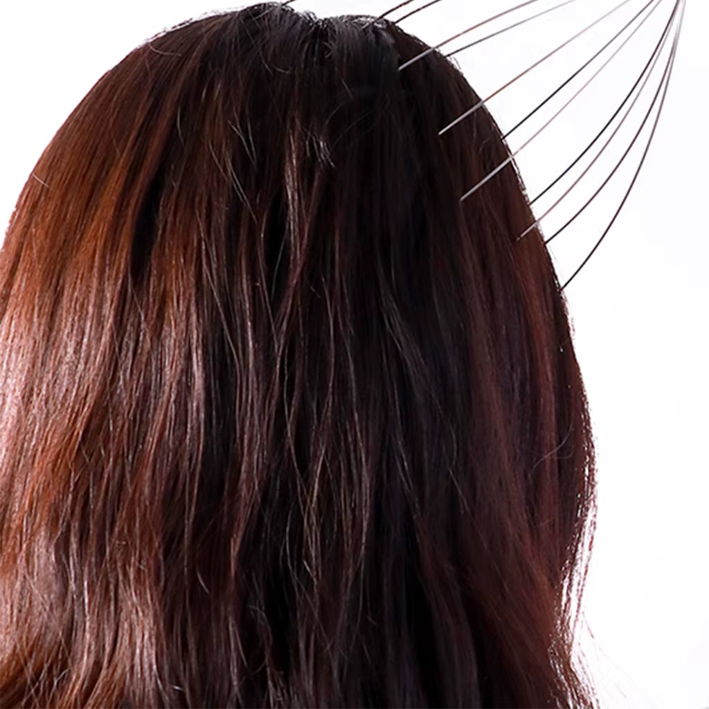 Lots of Head Neck Scalp Massager Massage Equipment Stress Relax with Wood Handle Easy to Use Practical and Durable Scalp Massage