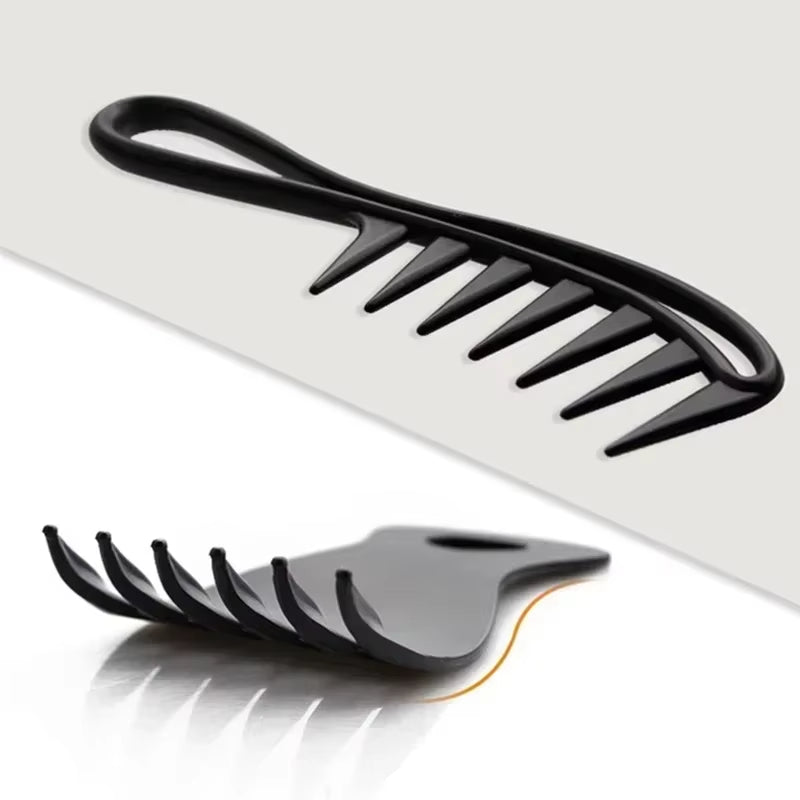 Wide Teeth Hairbrush Oil Fork Comb Men Hair Beard Trim Hairdressing Brush Afro Hairstyle Barber Styling Tools Salon Accessories