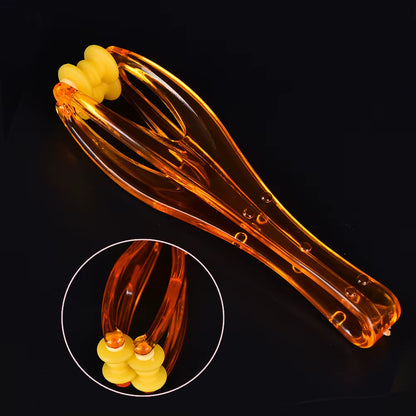 New Arrival 1 Pcs Hand Finger Massager Acupressure Dual Roller Joint Relaxing Beauty Plastic Massage Tool for Blood Circulation