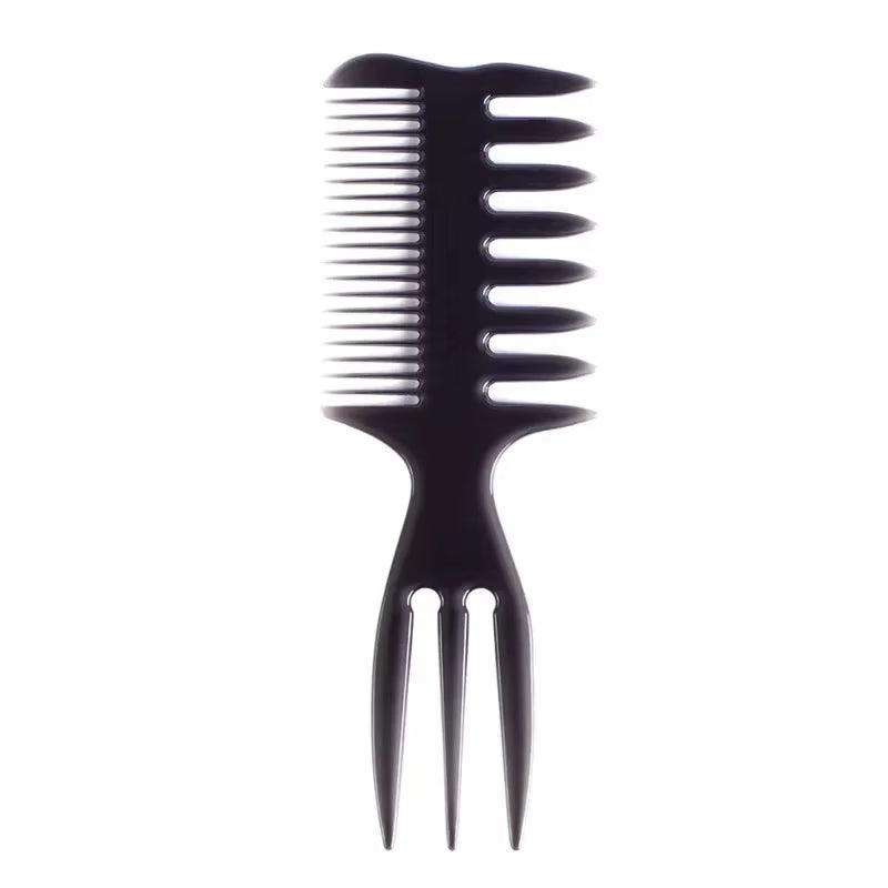 Wide Teeth Hairbrush Oil Fork Comb Men Hair Beard Trim Hairdressing Brush Afro Hairstyle Barber Styling Tools Salon Accessories