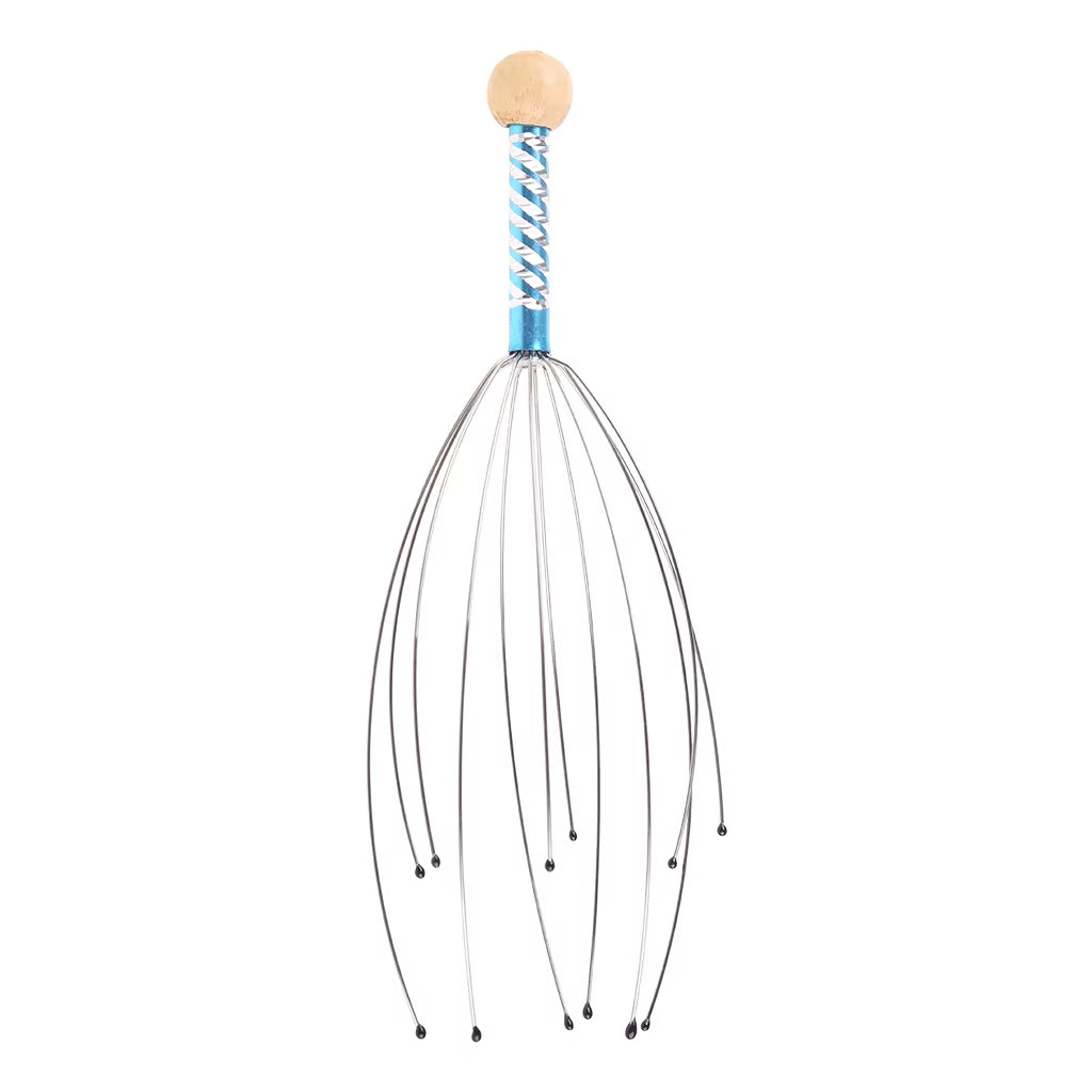 Lots of Head Neck Scalp Massager Massage Equipment Stress Relax with Wood Handle Easy to Use Practical and Durable Scalp Massage