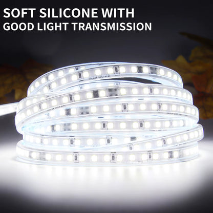 LED Strip Outdoor Waterproof Warm White SMD LED Strip SMD2835 LED Strip Light 1M 2M 5M 10M 20M 25M 220V Flexible Light Strip