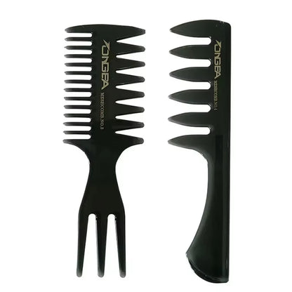 Wide Teeth Hairbrush Oil Fork Comb Men Hair Beard Trim Hairdressing Brush Afro Hairstyle Barber Styling Tools Salon Accessories