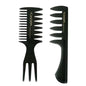 Wide Teeth Hairbrush Oil Fork Comb Men Hair Beard Trim Hairdressing Brush Afro Hairstyle Barber Styling Tools Salon Accessories