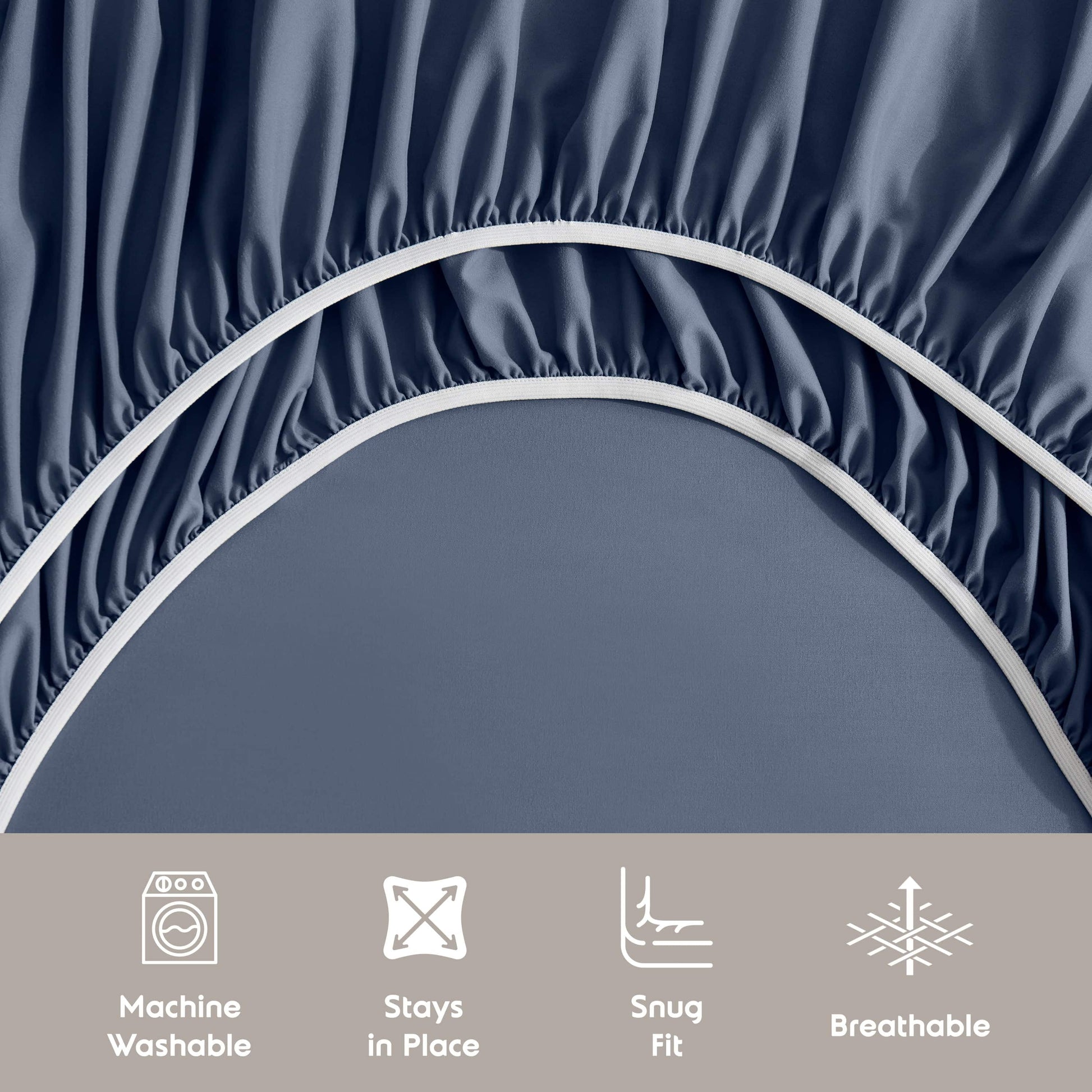 Rv/Short Queen Sheets Set, Bed Sheets for Campers Bedding, Hotel Luxury Soft Microfiber 4 Peice, Navy