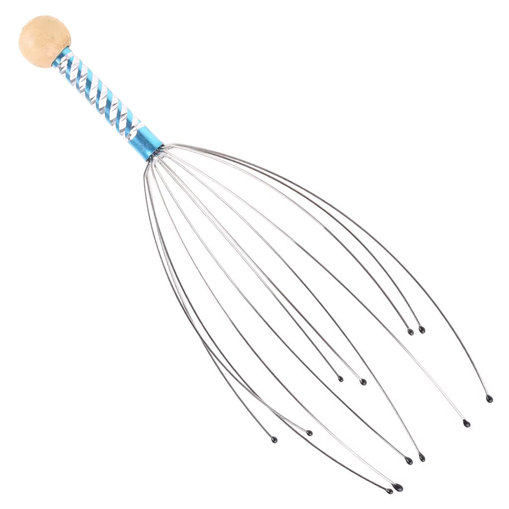 Lots of Head Neck Scalp Massager Massage Equipment Stress Relax with Wood Handle Easy to Use Practical and Durable Scalp Massage