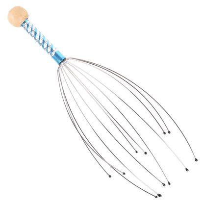 Lots of Head Neck Scalp Massager Massage Equipment Stress Relax with Wood Handle Easy to Use Practical and Durable Scalp Massage