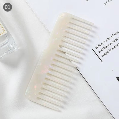 HOT！ Wide Large Tooth Pocket Hair Comb Cellulose Acetate Detangling Hairbrush Tortoise Shell Anti-Static Hairdressing Tools