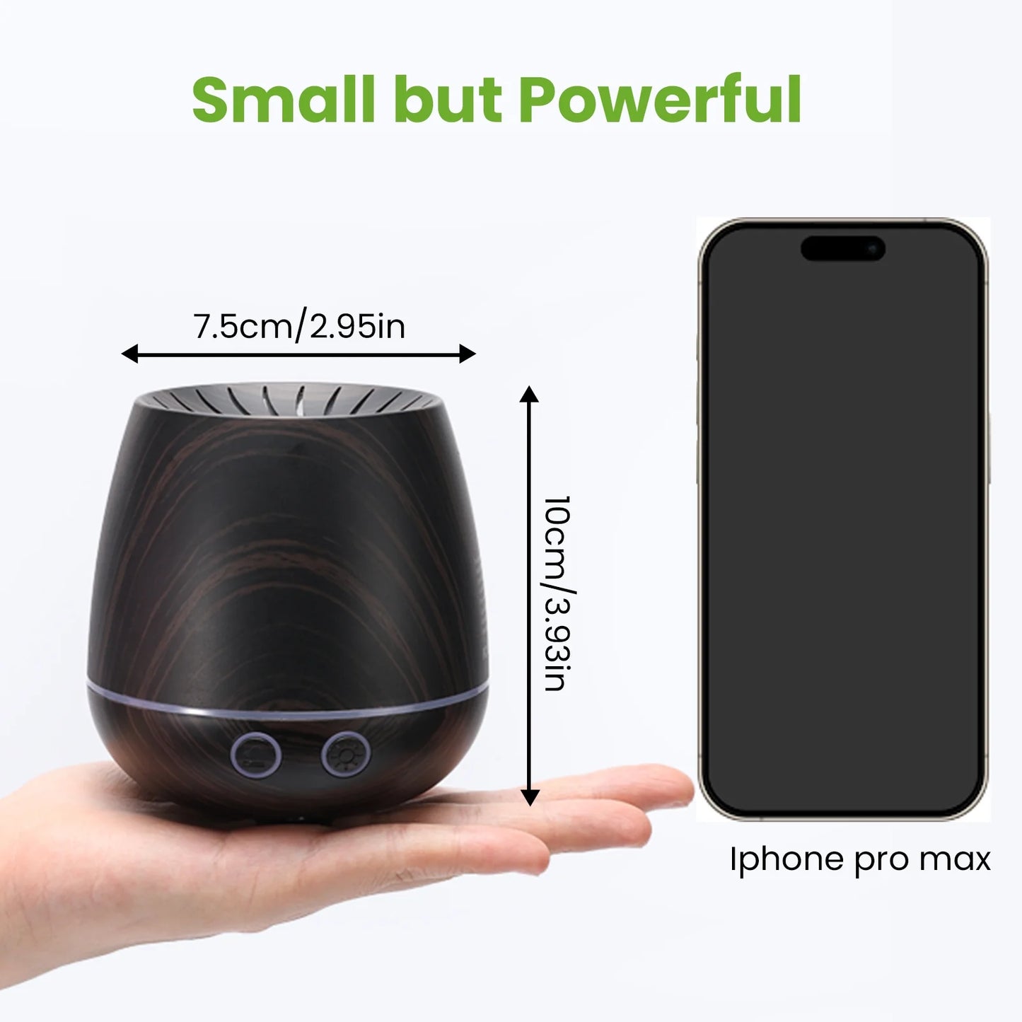 Essential Oil Diffuser, 120Ml Aromatherapy Diffuser, Wood Grain Aroma Humidifier with 7 Colors Lights, 2 Mist Mode, Waterless Auto Shut-Off for Large Room Bedroom Office Car