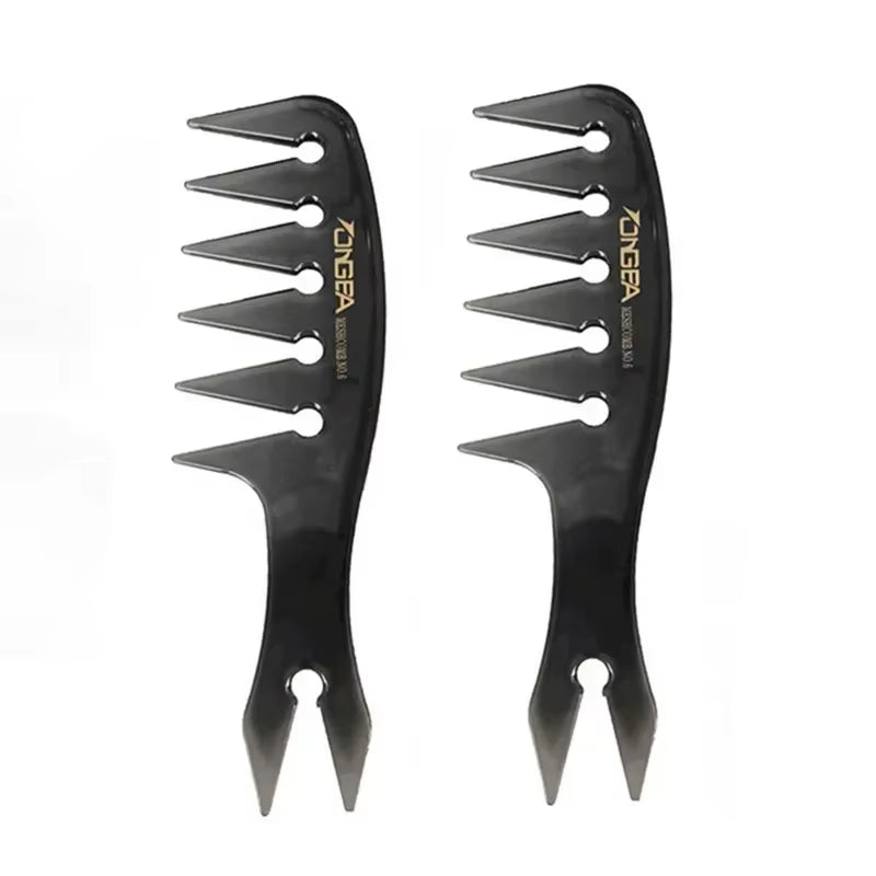 Wide Teeth Hairbrush Oil Fork Comb Men Hair Beard Trim Hairdressing Brush Afro Hairstyle Barber Styling Tools Salon Accessories