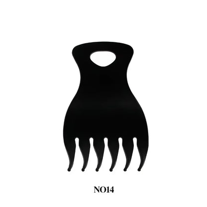 Wide Teeth Hairbrush Oil Fork Comb Men Hair Beard Trim Hairdressing Brush Afro Hairstyle Barber Styling Tools Salon Accessories