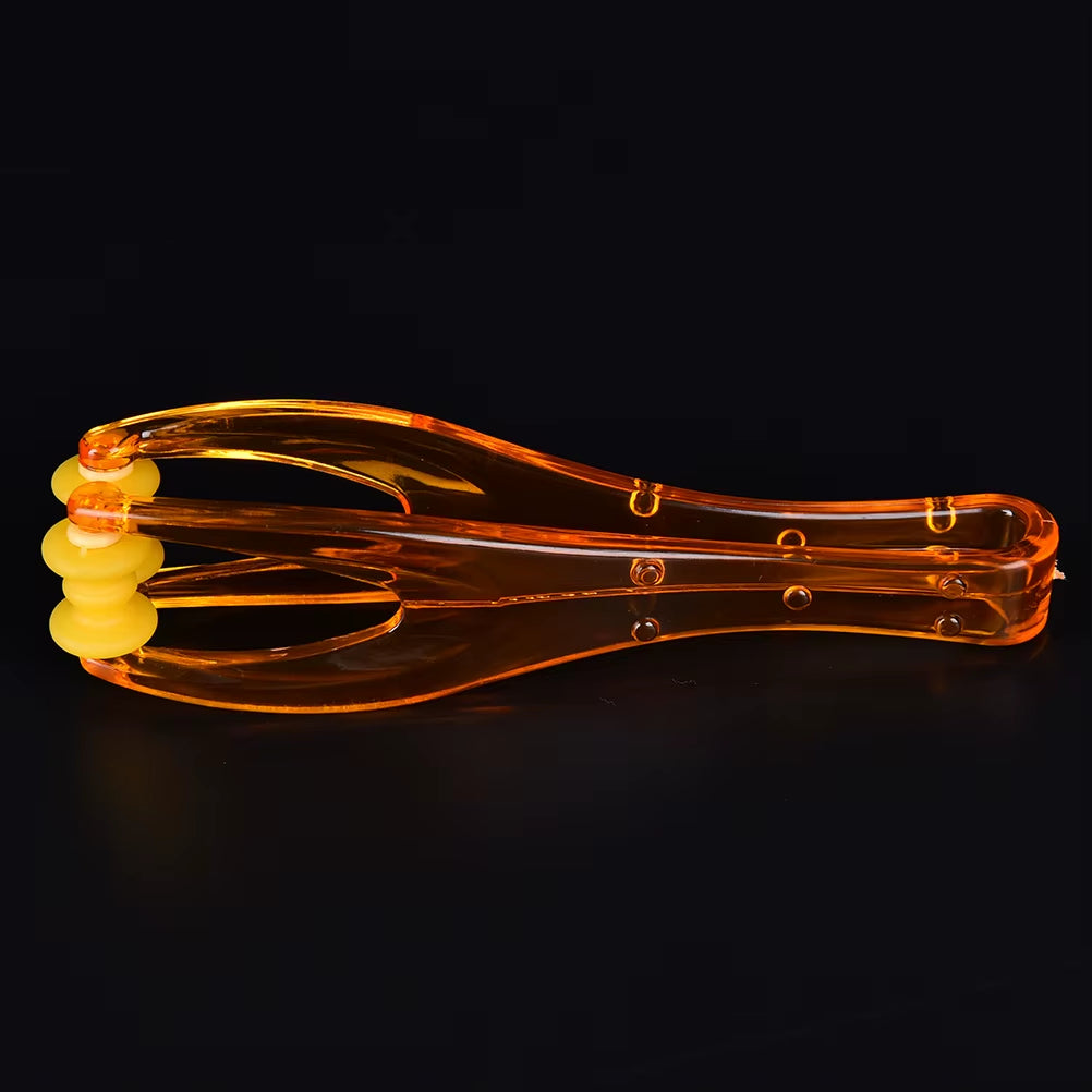 New Arrival 1 Pcs Hand Finger Massager Acupressure Dual Roller Joint Relaxing Beauty Plastic Massage Tool for Blood Circulation