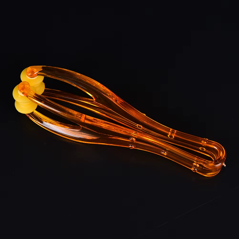 New Arrival 1 Pcs Hand Finger Massager Acupressure Dual Roller Joint Relaxing Beauty Plastic Massage Tool for Blood Circulation