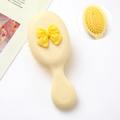 2 Style Cute Cartoon Folding Air Cushion Comb Mini Comb Portable Travel Massage Comb with Makeup Mirror Girl Kawaii Hair Styling