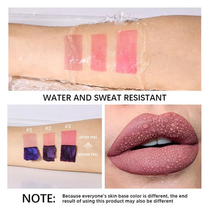 New Lip Stain Peel off and Reveal Long Lasting Waterproof Pink Lip Tint Transfer Proof Natural Lip Stain Tear off Lip Gloss