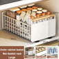 Under Sink Storage Rack Pull Out Cabinet Organizer Kitchen Sliding Drawer Storage Basket Handle Bowl Plate Rack Holder Shelves